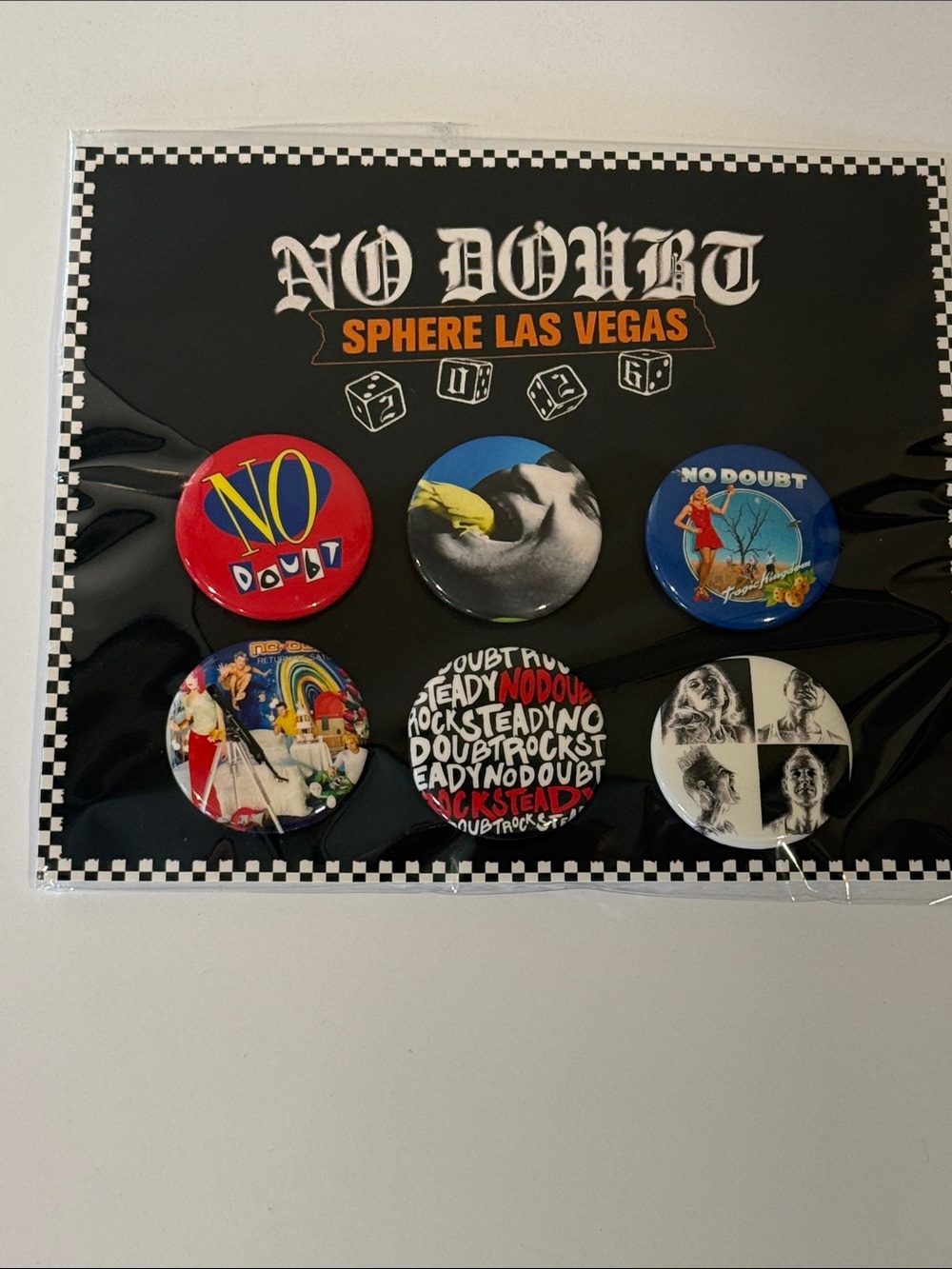 No Doubt - Sphere Las Vegas Button Pin Set - Multicolor Gwen Stefani Concert